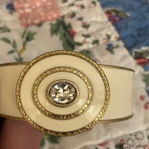 Lia Sophia hinged magnetic cuff bangle bracelet alabaster glitterati